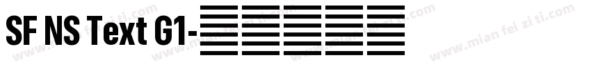SF NS Text G1字体转换